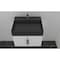 Castello Usa Amazon 24-inch White Vanity Set with Black Top and Chrome Handles CB-MC-24W-CHR-2056-BL - alternate 6